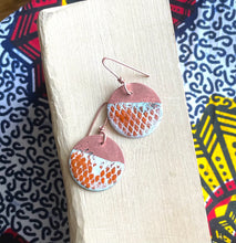 Load image into Gallery viewer, Copper Enamel Earrings