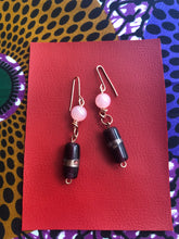 Load image into Gallery viewer, Glass Bead Earrings with Copper