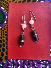 Load image into Gallery viewer, Glass Bead Earrings with Copper