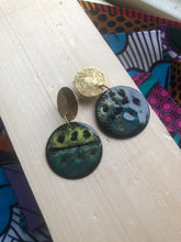 Load image into Gallery viewer, Enamel Earrings with Brass Posts