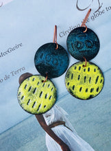 Load image into Gallery viewer, Copper Enamel Dangle Earrings
