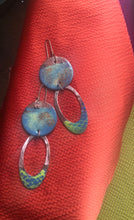 Load image into Gallery viewer, Copper Enamel Dangle Earrings
