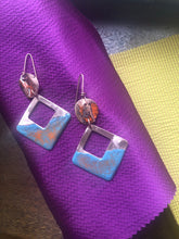 Load image into Gallery viewer, Copper Enamel Dangle Earrings