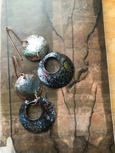 Load image into Gallery viewer, Copper Enamel Hoop Earrings