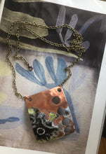 Load image into Gallery viewer, Copper Enamel Statement Necklace
