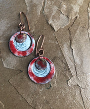Load image into Gallery viewer, Copper Enamel Dangle Earrings