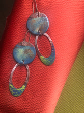 Load image into Gallery viewer, Copper Enamel Dangle Earrings