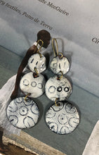 Load image into Gallery viewer, Etched White Dangle Earrings