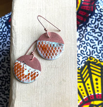 Load image into Gallery viewer, Copper Enamel Earrings