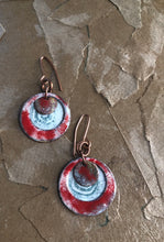 Load image into Gallery viewer, Copper Enamel Dangle Earrings