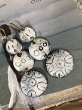 Load image into Gallery viewer, Etched White Dangle Earrings