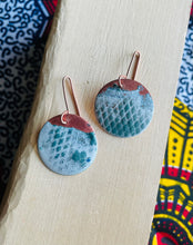 Load image into Gallery viewer, Copper Enamel Earrings