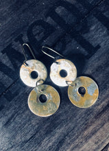 Load image into Gallery viewer, Hand Painted Brass Double Hoops