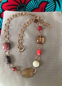 Beaded Necklace with Copper