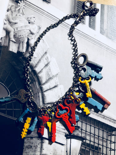 Recycled Enamel Key Necklace