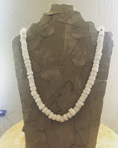 White Clay Beaded Necklace