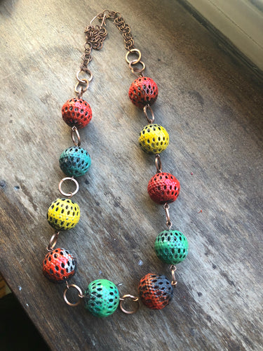 Enamel Beaded Necklace