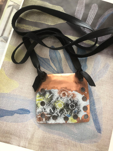 Copper Enamel Statement Necklace