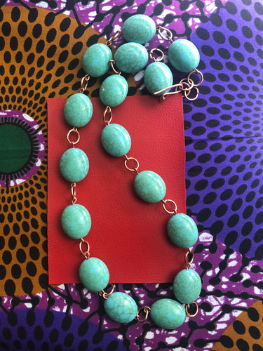 Turquoise Necklace with Copper